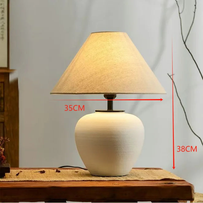 Vintage Art Ceramic Led Table Lamps Retro Bedroom Table Stand Lamps Living Room Bedside Floor Lights For Room Decor Fixture Led